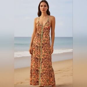 MAAJI FLORAL MAXI DRESS SIZE MEDIUM